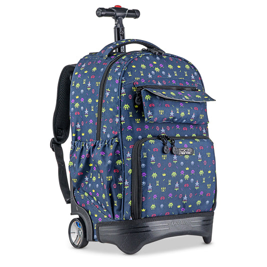 Mochila Escolar Con Ruedas Game 3 en 1: (Lonchera + Lapicera) Integradas