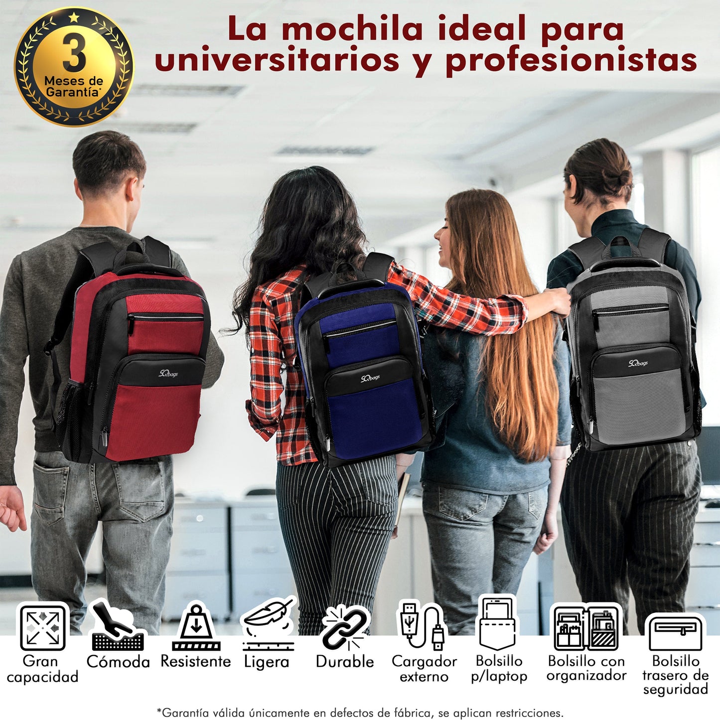 Mochila Ejecutiva con Puerto USB
