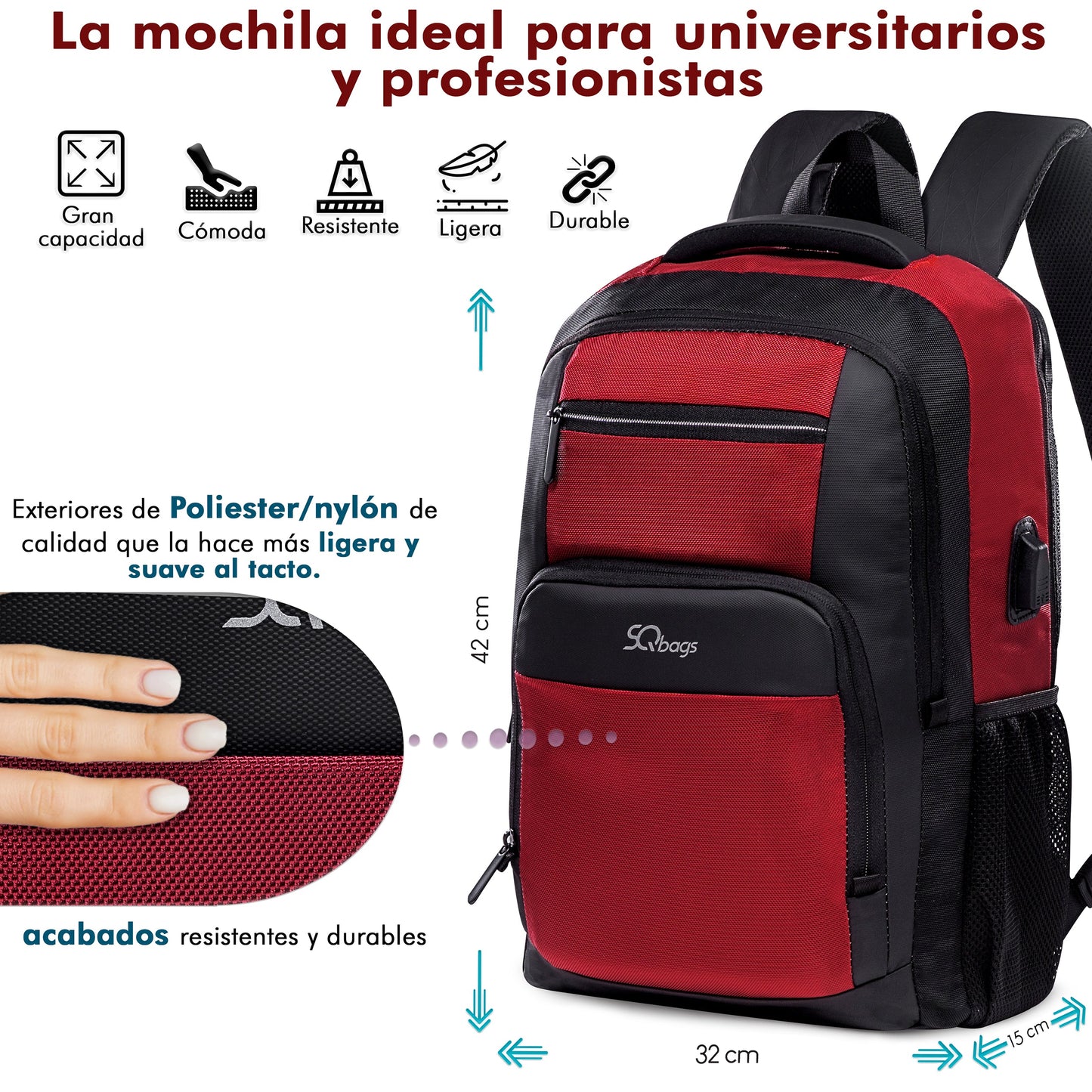 Mochila Ejecutiva con Puerto USB