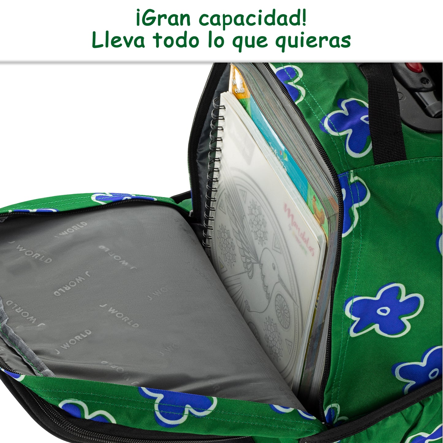 Mochila Escolar Con Ruedas Duo JWorld Picnic + Lonchera
