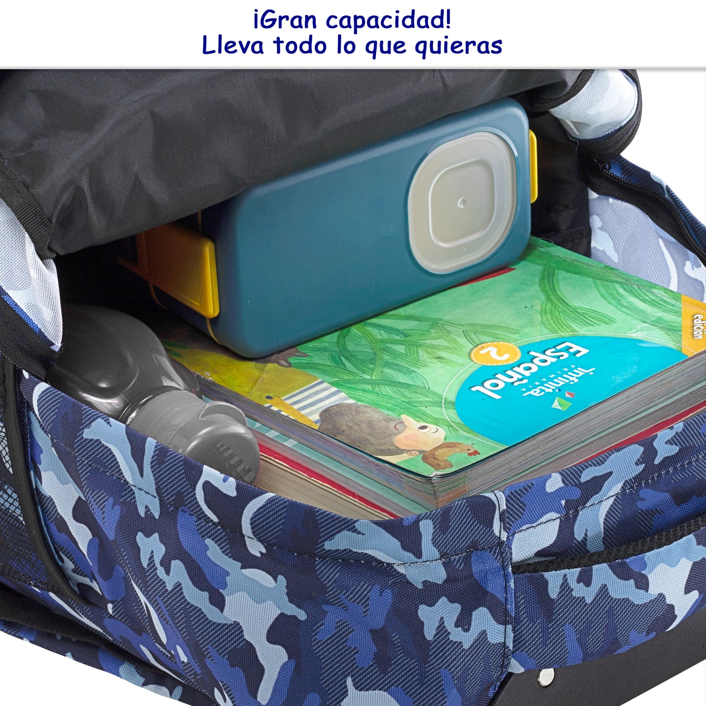 Mochila Escolar Con Ruedas Camuflaje