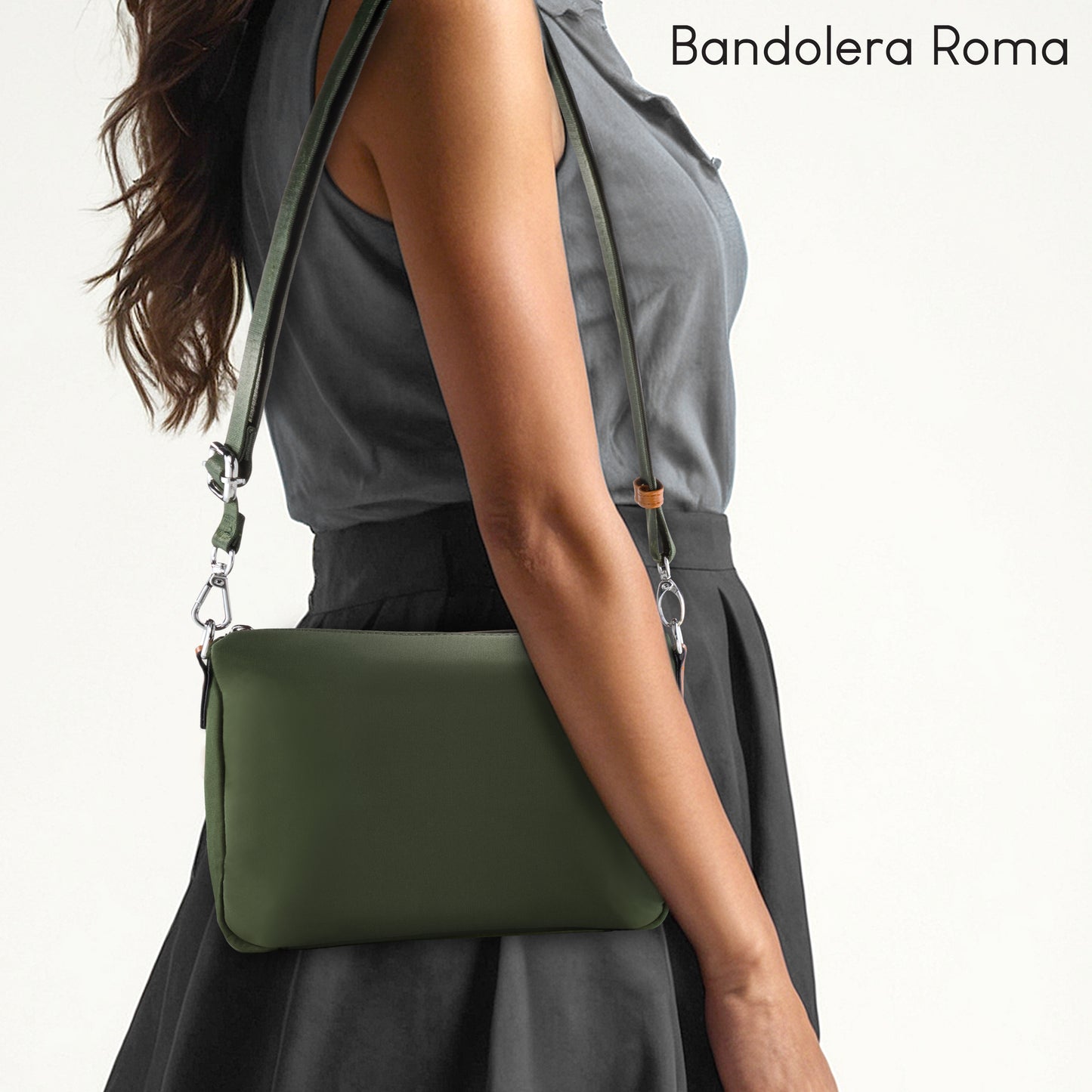 Bandolera para Mujer Roma con 3 Bolsillos y Correa