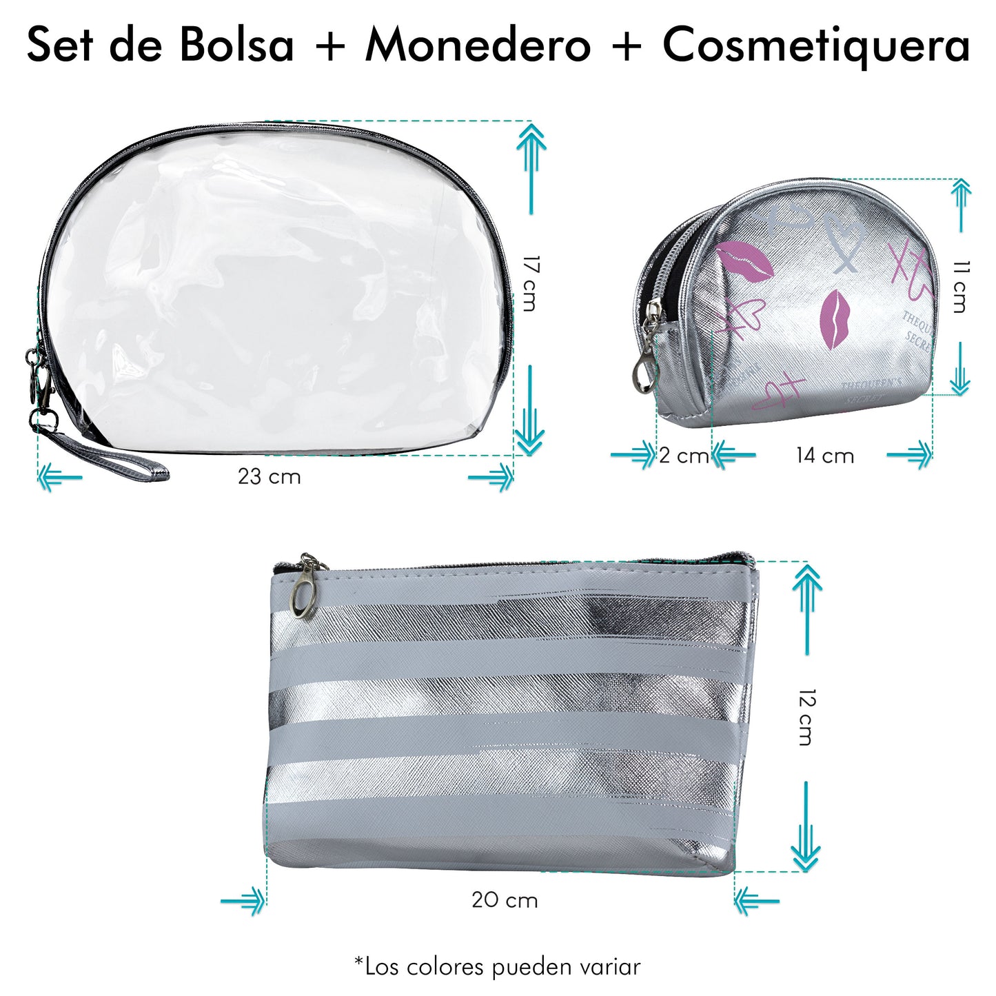 Set De 3 Bolsas Cuidado Personal