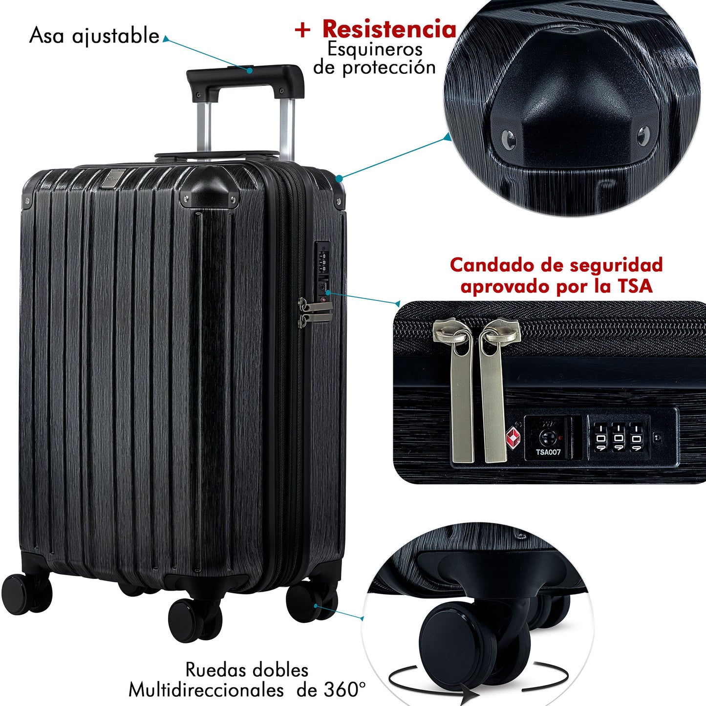 Set de 2 Maletas de Policarbonato YIN 20" y 24”