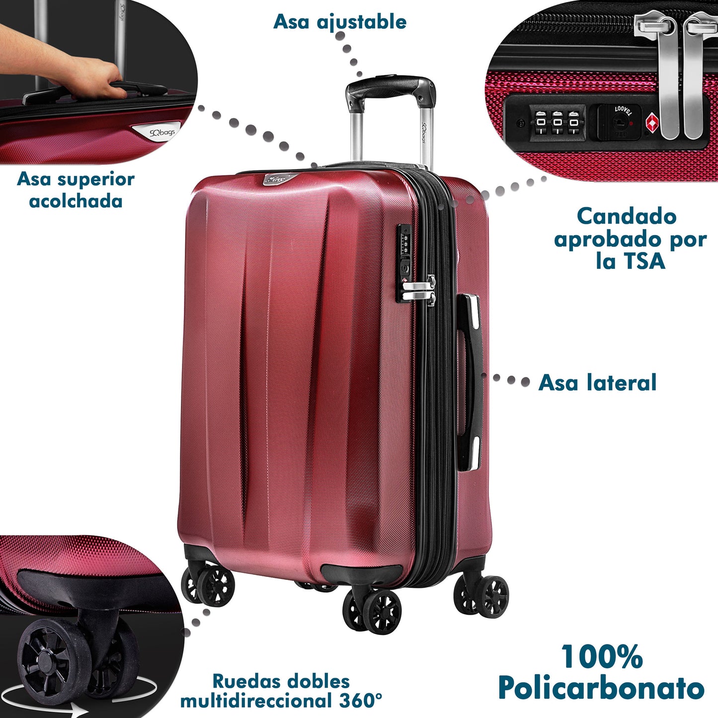 Maleta de Policarbonato EA1 24 Pulgadas
