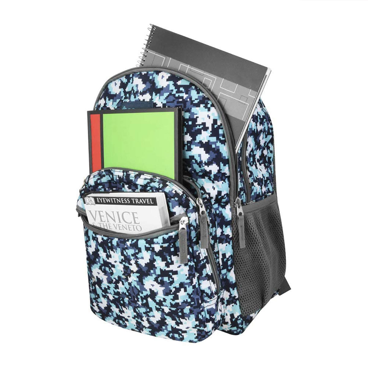Mochila Escolar Camuflaje Azul