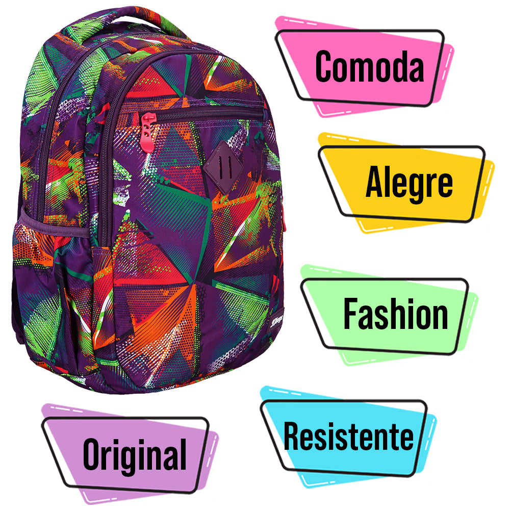 Mochila Escolar WB Púrpura