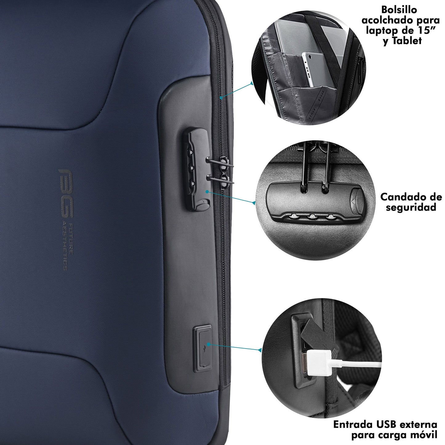 Mochila Ejecutiva Premium Azul