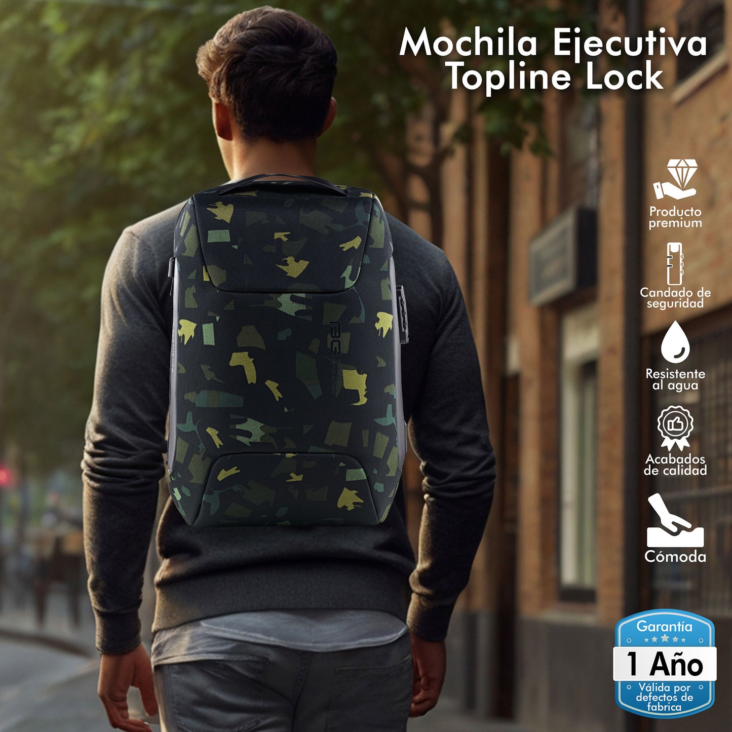 Mochila Ejecutiva Premium Camuflaje