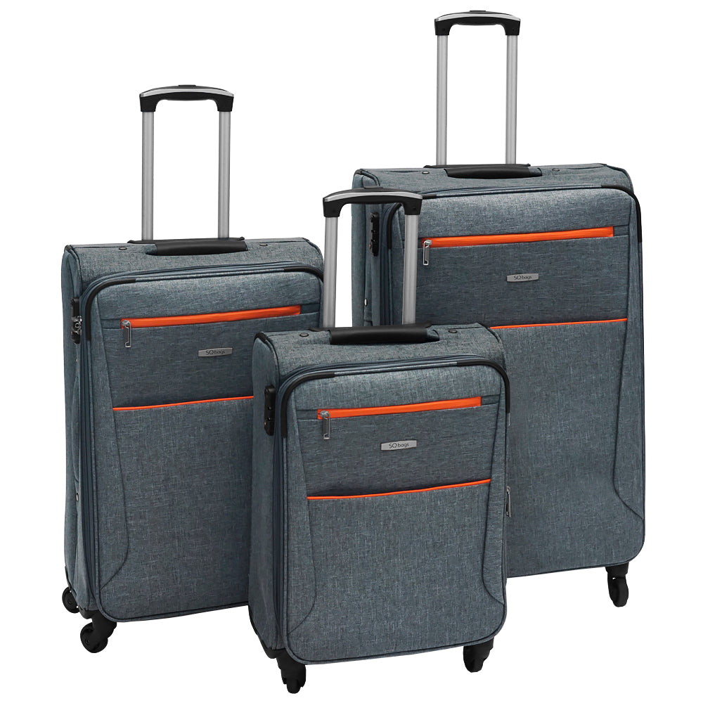 Set de 3 Maletas de tela VIVA 20", 24" Y 28”
