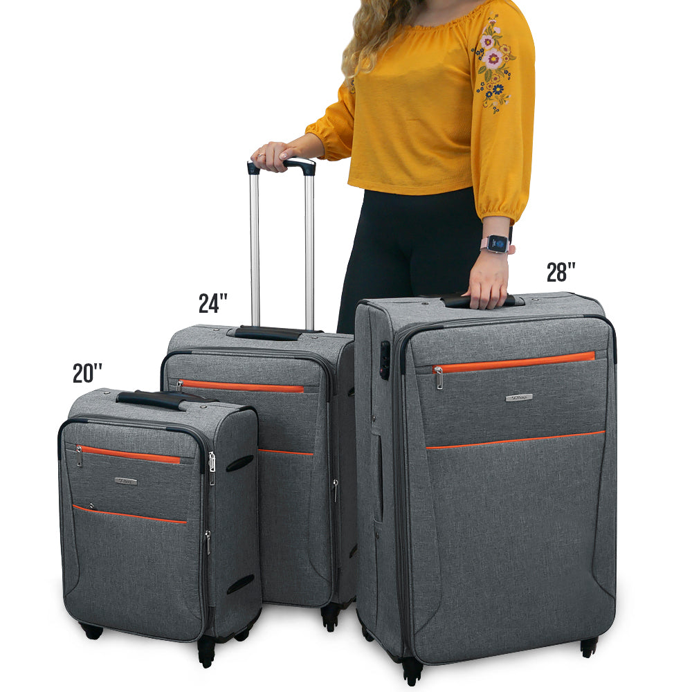 Set de 3 Maletas de tela VIVA 20", 24" Y 28”