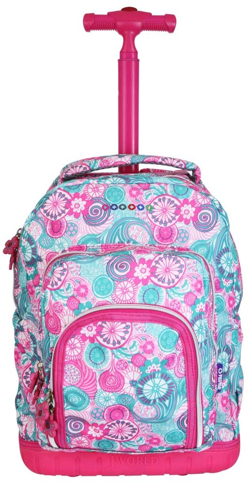 Mochila Escolar Con Ruedas JWorld Lollipop Frambuesa + Lonchera