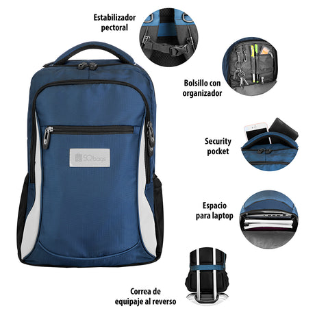 MOCHILA BIKE REFLEJANTE BLUE