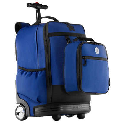 Mochila Escolar Con Ruedas Duo JWorld + Lonchera