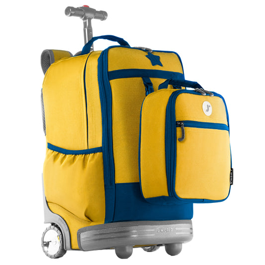 Mochila Escolar Con Ruedas Duo JWorld + Lonchera