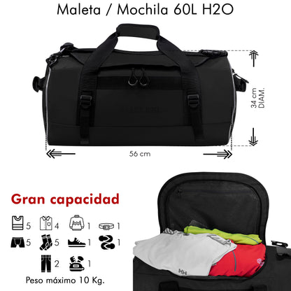 Duffel H20 de 60L Negro