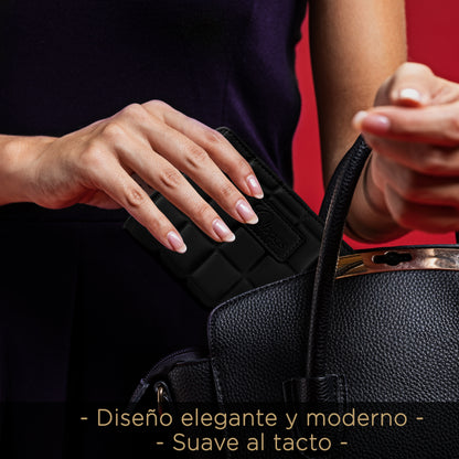 Cartera Cuadros Negra