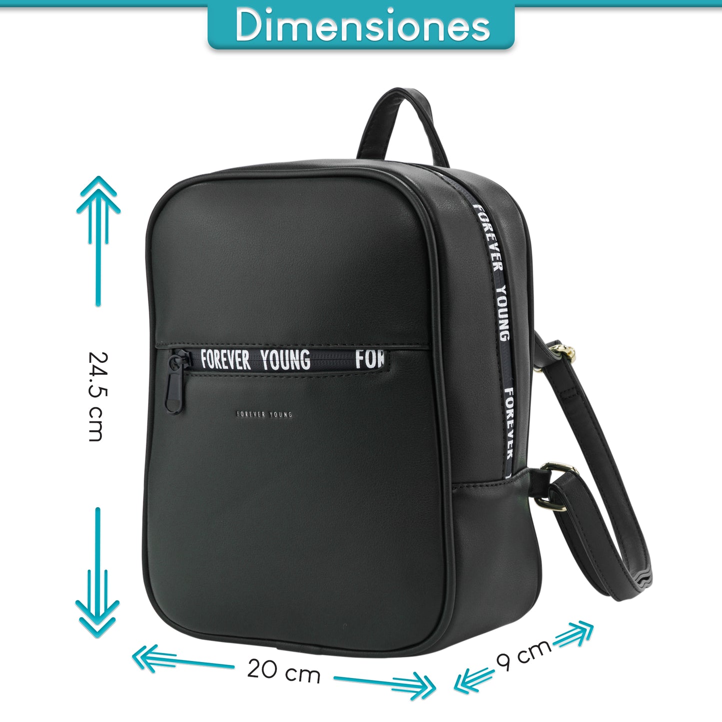 Backpack MD Forever Young Negra