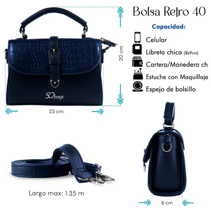 Bolsa Retro 40 Azul