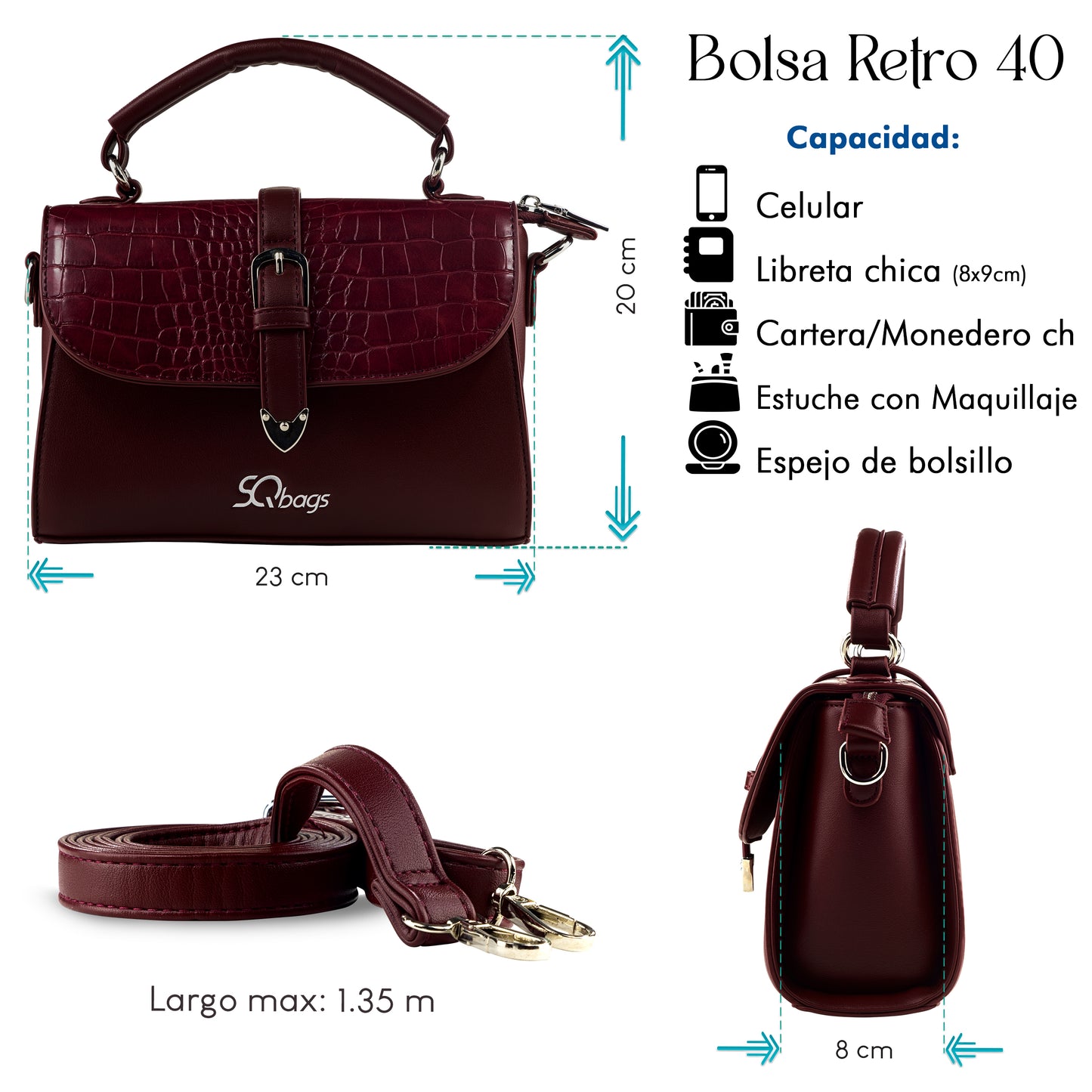 Bolsa Retro 40 Vino