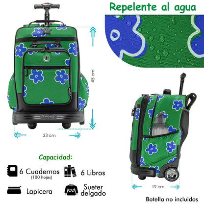 Mochila Escolar Con Ruedas Duo JWorld Picnic + Lonchera