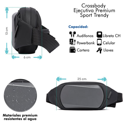 Crossbody Sport Premium Con Carcasa Rígida