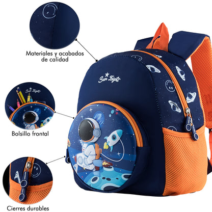 Mochila Escolar Kinder Sun Astronauta 3D