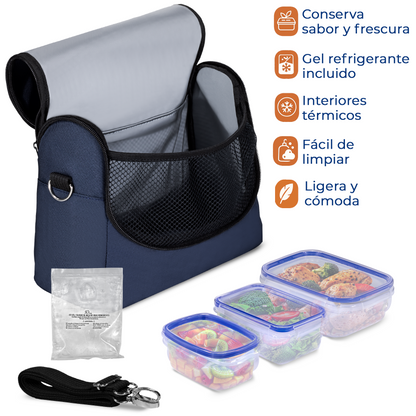 Lonchera Urban Light + 3 Tuppers