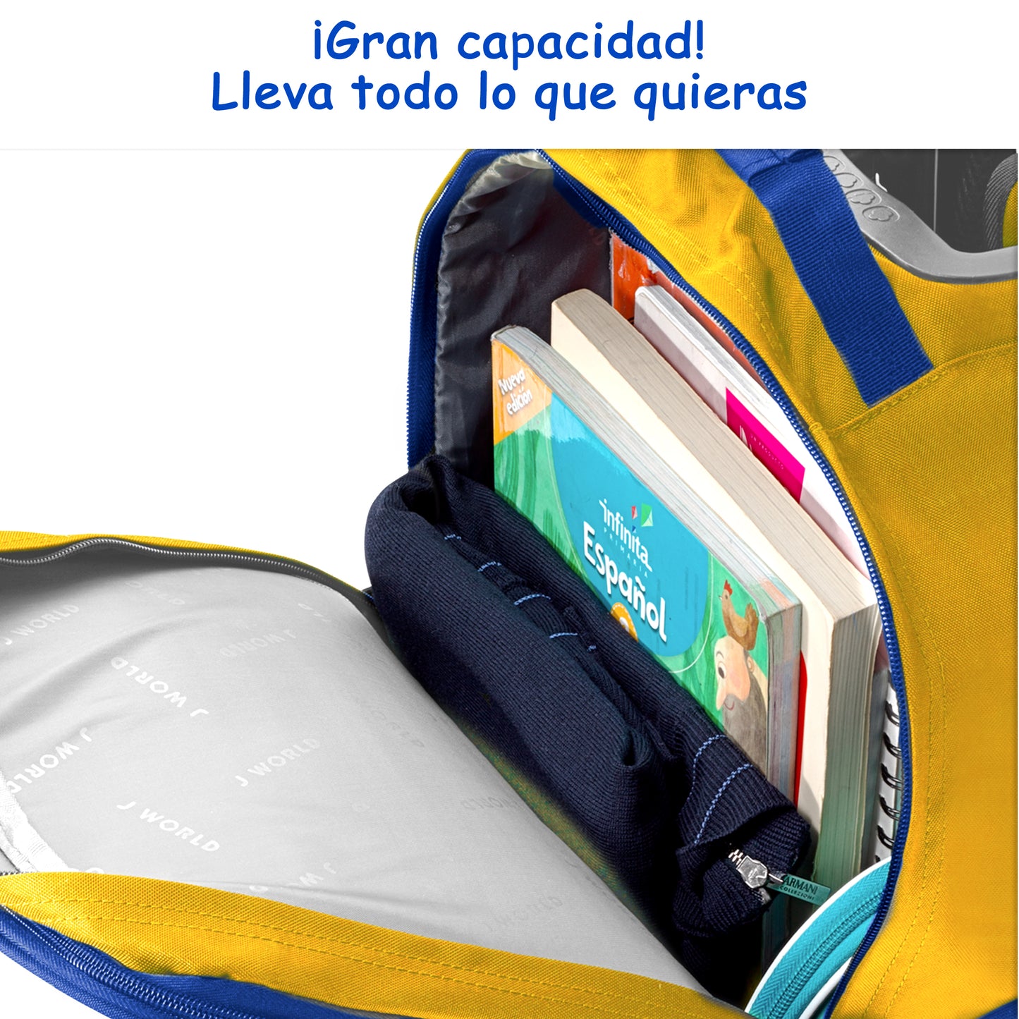 Mochila Escolar Con Ruedas Duo JWorld + Lonchera