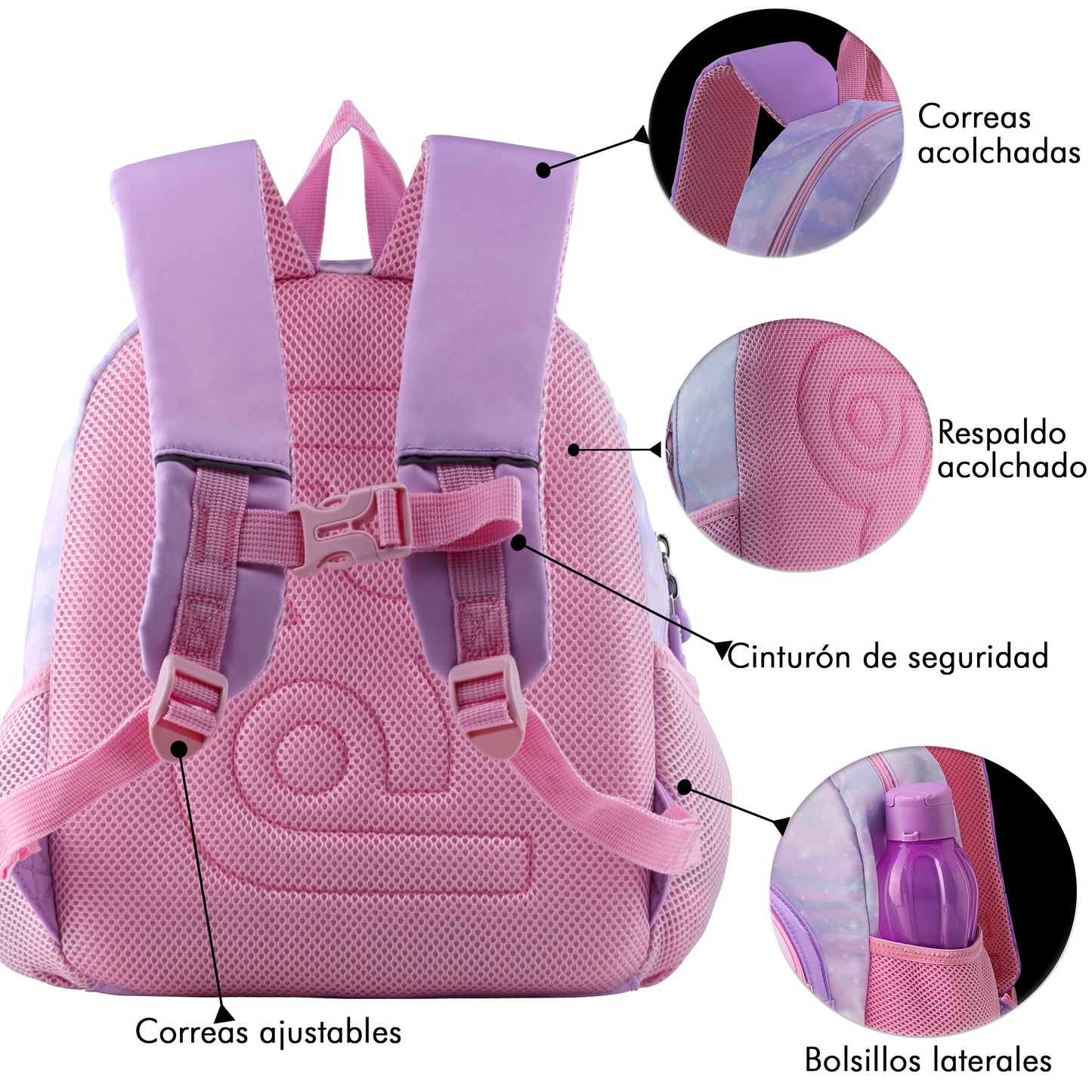 Mochila Escolar Kinder Sun Unicornio 3D