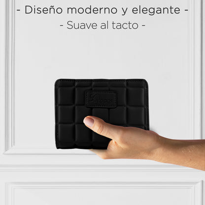 Cartera Cuadros Negra