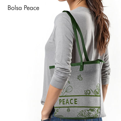 Bolsa al Hombro para Mujer Peace con Bordado