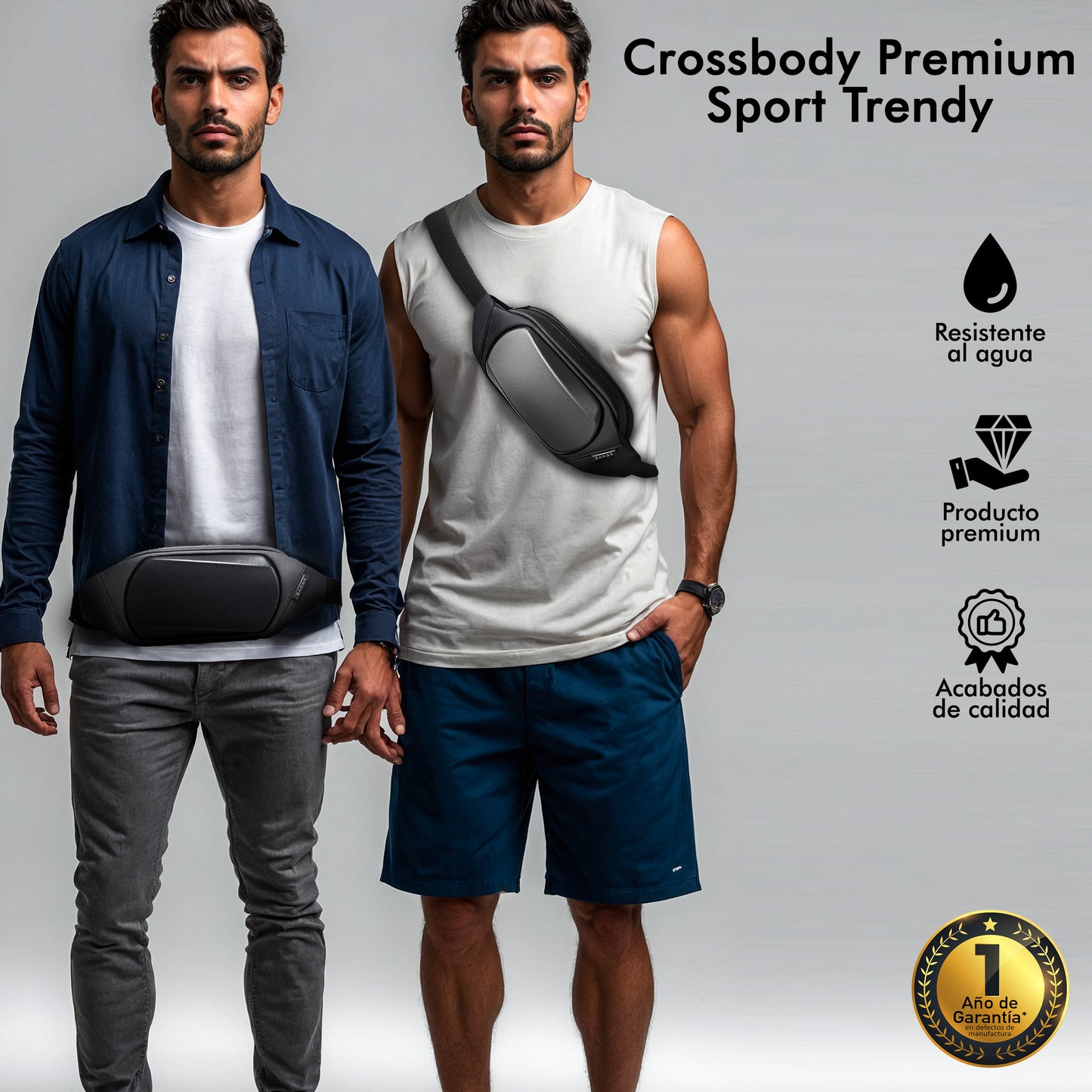Crossbody Sport Premium Con Carcasa Rígida