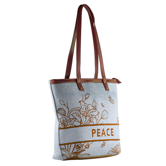 Bolsa al Hombro para Mujer Peace con Bordado