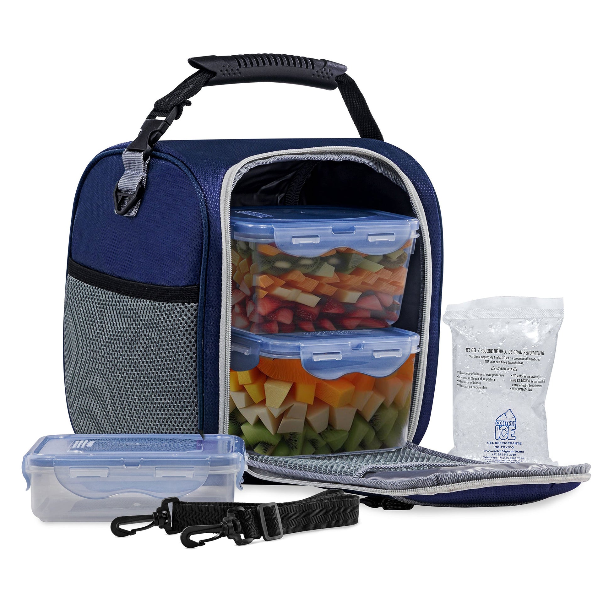 Set de Lonchera Térmica Con Gel Refrigerante Tuppers – SQbags