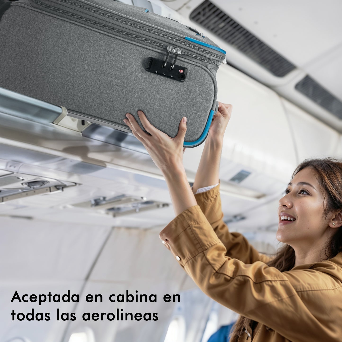 Maleta de Tela Viva 20" Carry On Expandible. Equipaje de Mano 10 kg.