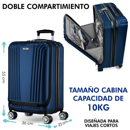 Maleta Business Carry On Premium 20". Maleta de Policarbonato con Compartimento Laptop 17"