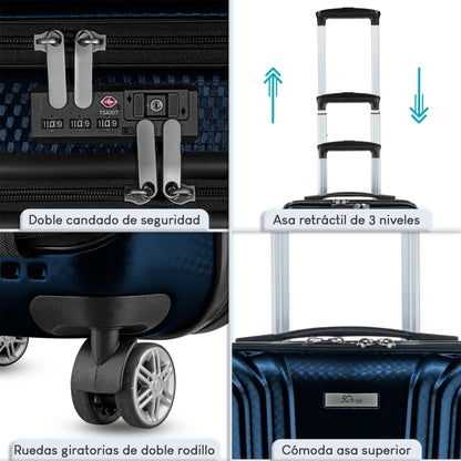 Maleta Business Carry On Premium 20". Maleta de Policarbonato con Compartimento Laptop 17"