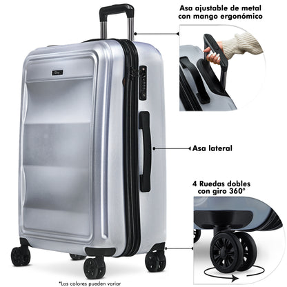 Maleta de Policarbonato BIA 28" Premium. Candado TSA, Máxima Capacidad 25 Kg.