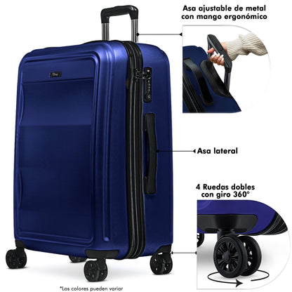 Maleta de Policarbonato BIA 24" Premium con Candado TSA, Ligera y Resistente.