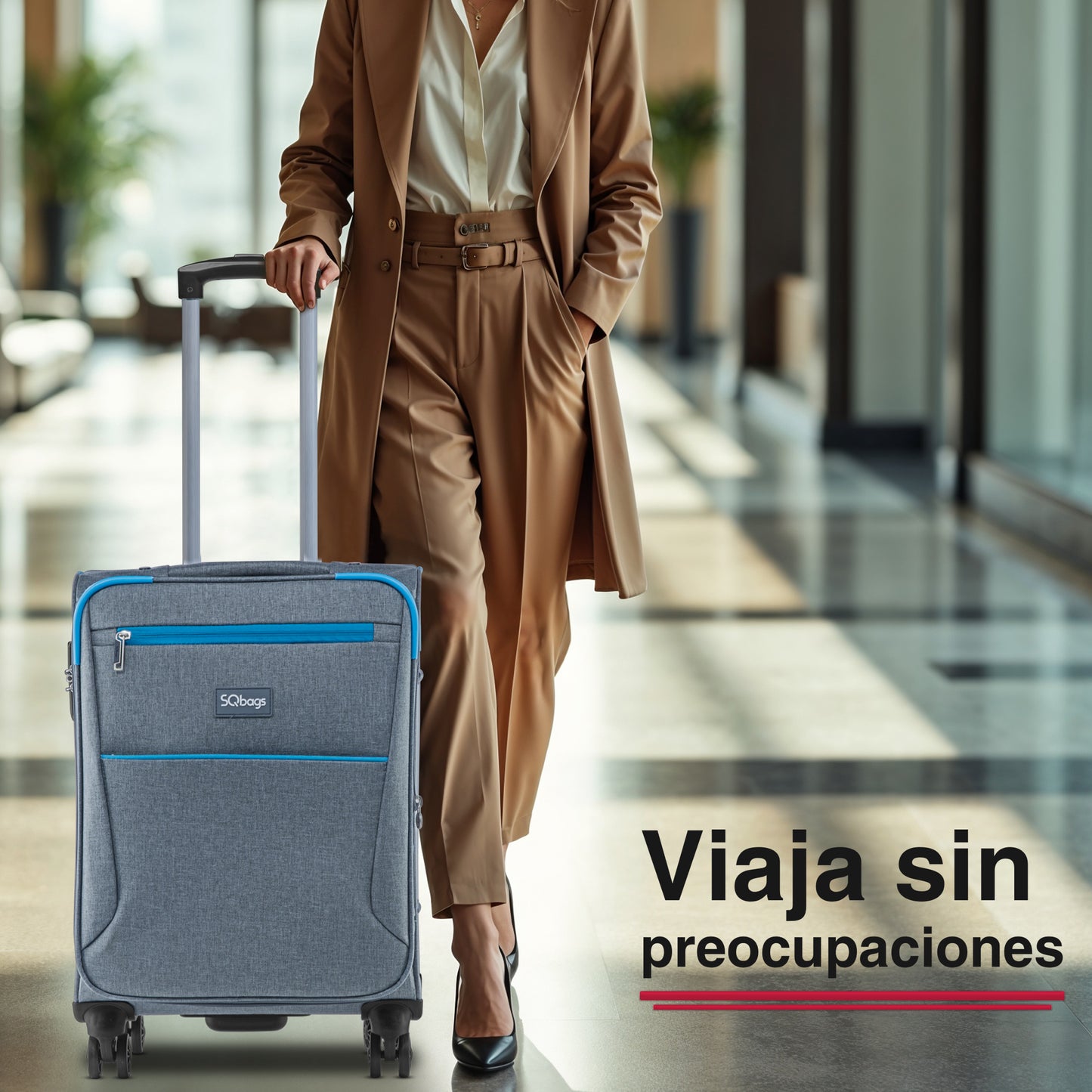 Maleta de Tela Viva 20" Carry On Expandible. Equipaje de Mano 10 kg.