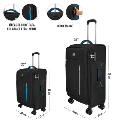 Set de 2 Maletas de tela Play 20" y 28”