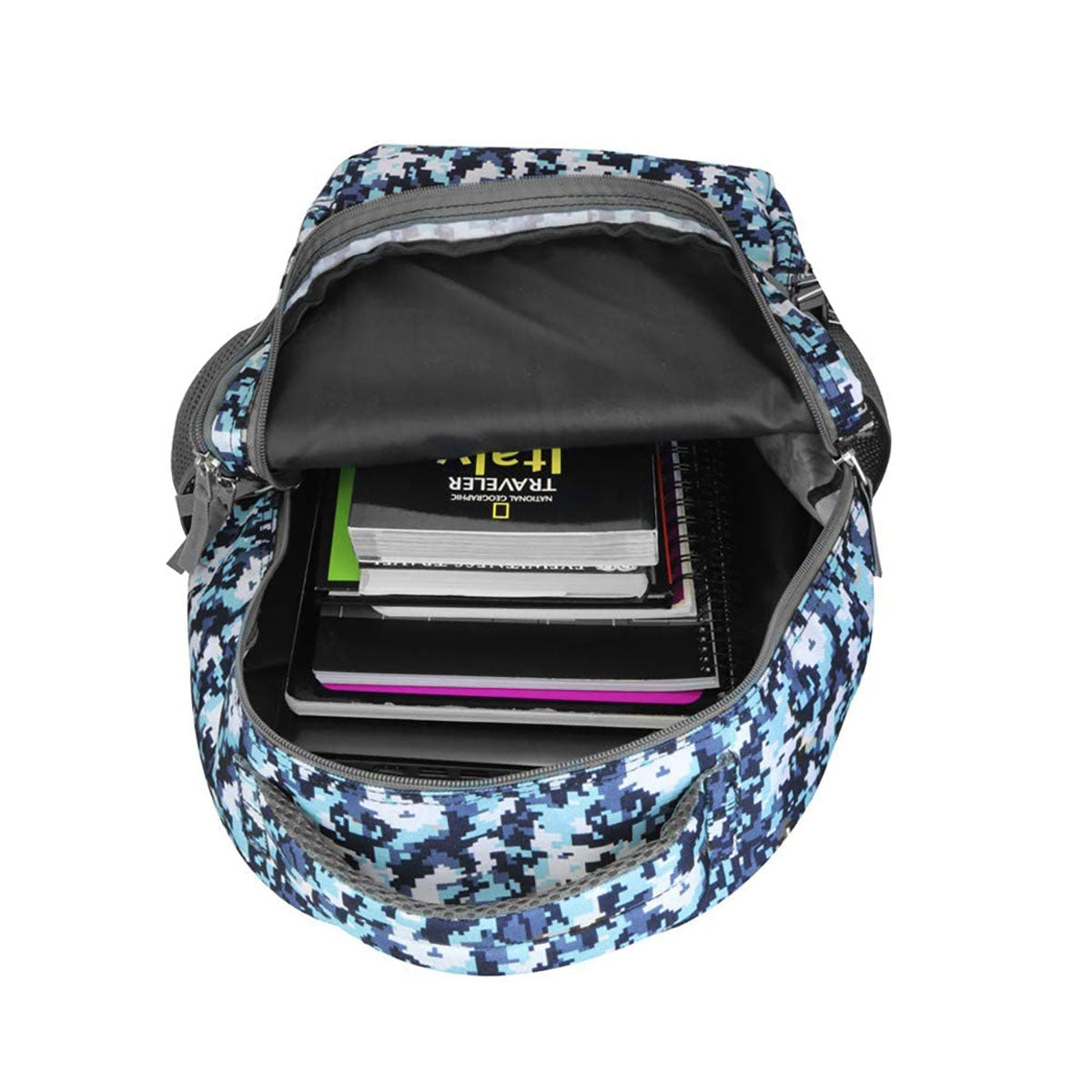 Mochila Escolar Camuflaje Azul