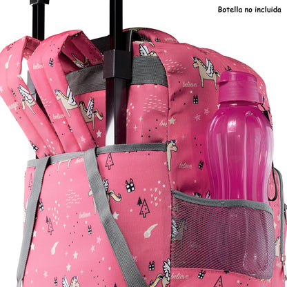 Mochila Escolar Con Ruedas Unicornio