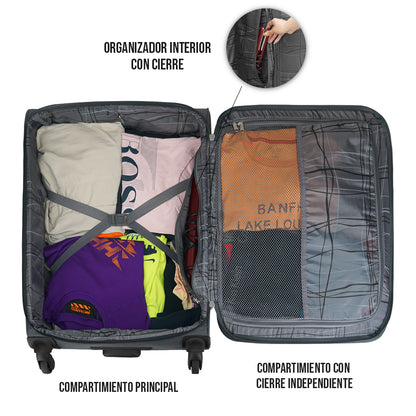 Set de 3 Maletas de tela VIVA 20", 24" Y 28”