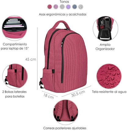 Backpack Juvenil Shell Roja