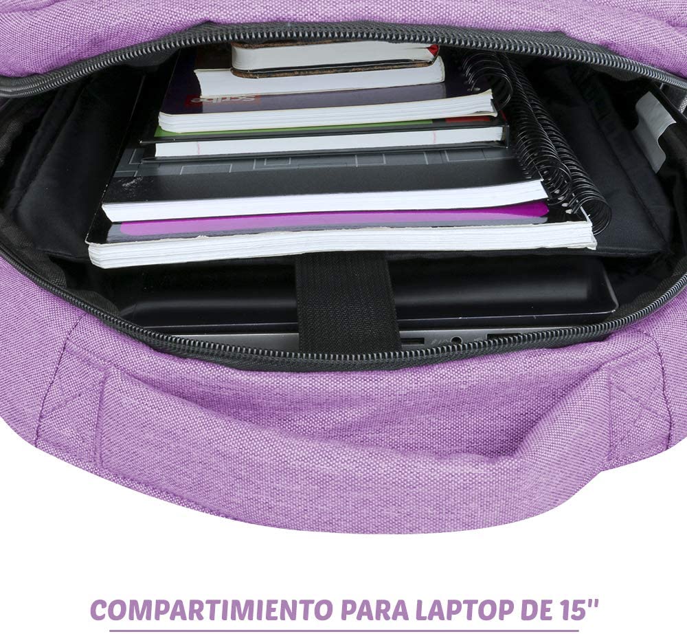 Backpack Juvenil Shell Lila