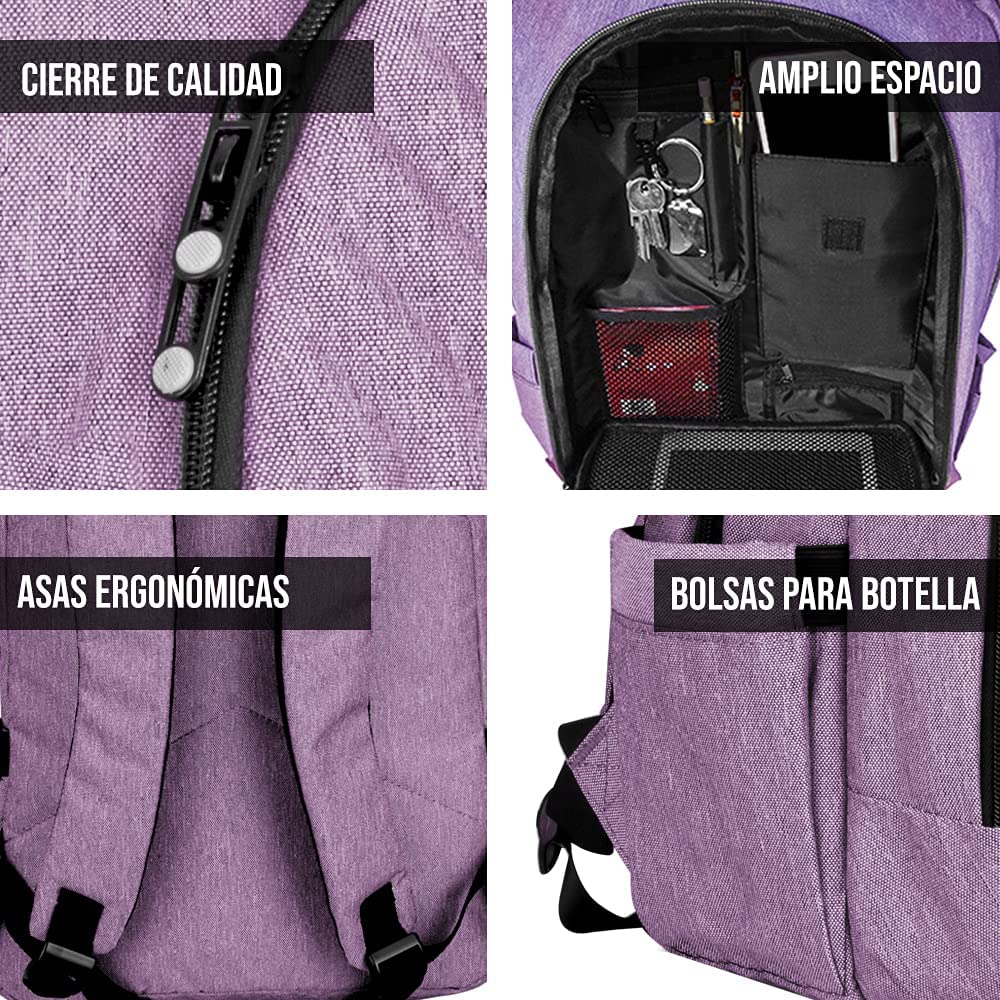 Backpack Juvenil Shell Lila