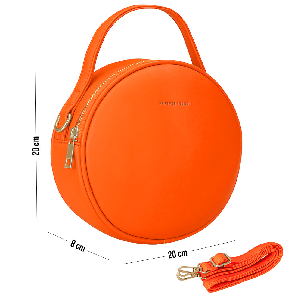 Mini Bolsa Round Forever Young Naranja